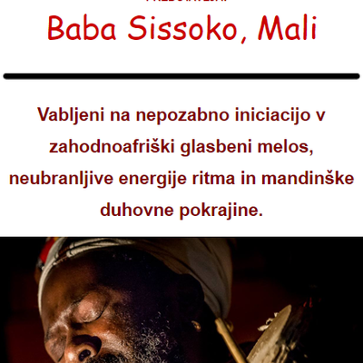 MARIBUM AFRIQUI 2016 - koncert BABA SISSOKO